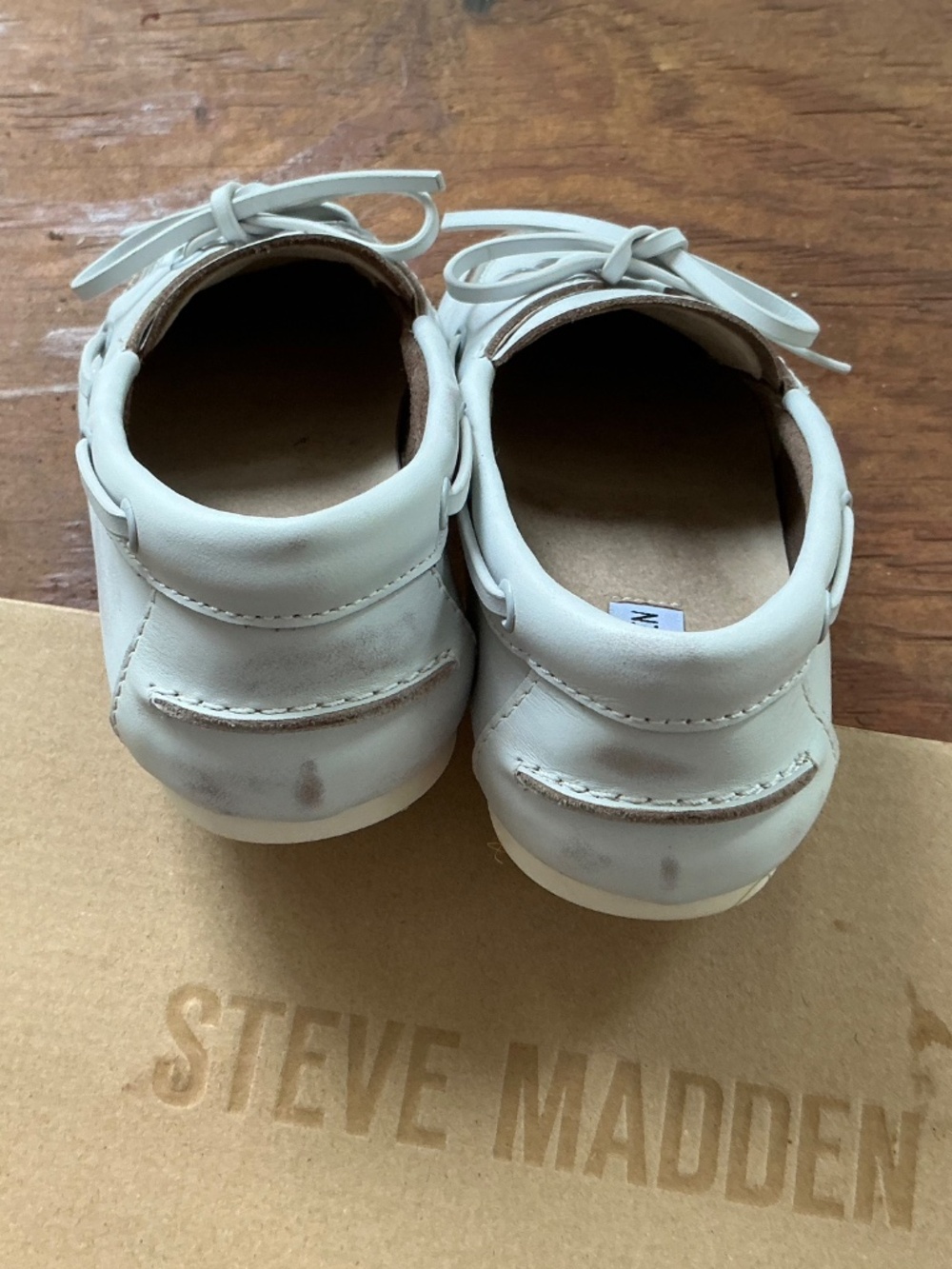 Women’s STEVE MADDEN SAG White Loafers ~ Size 8 - Picture 4 of 5